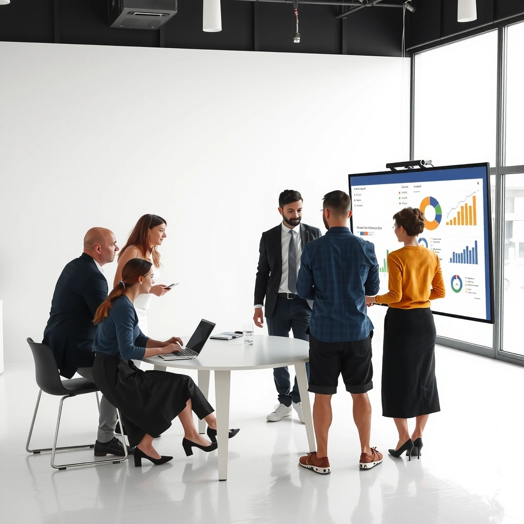 BrandRealm team collaborating on marketing strategy