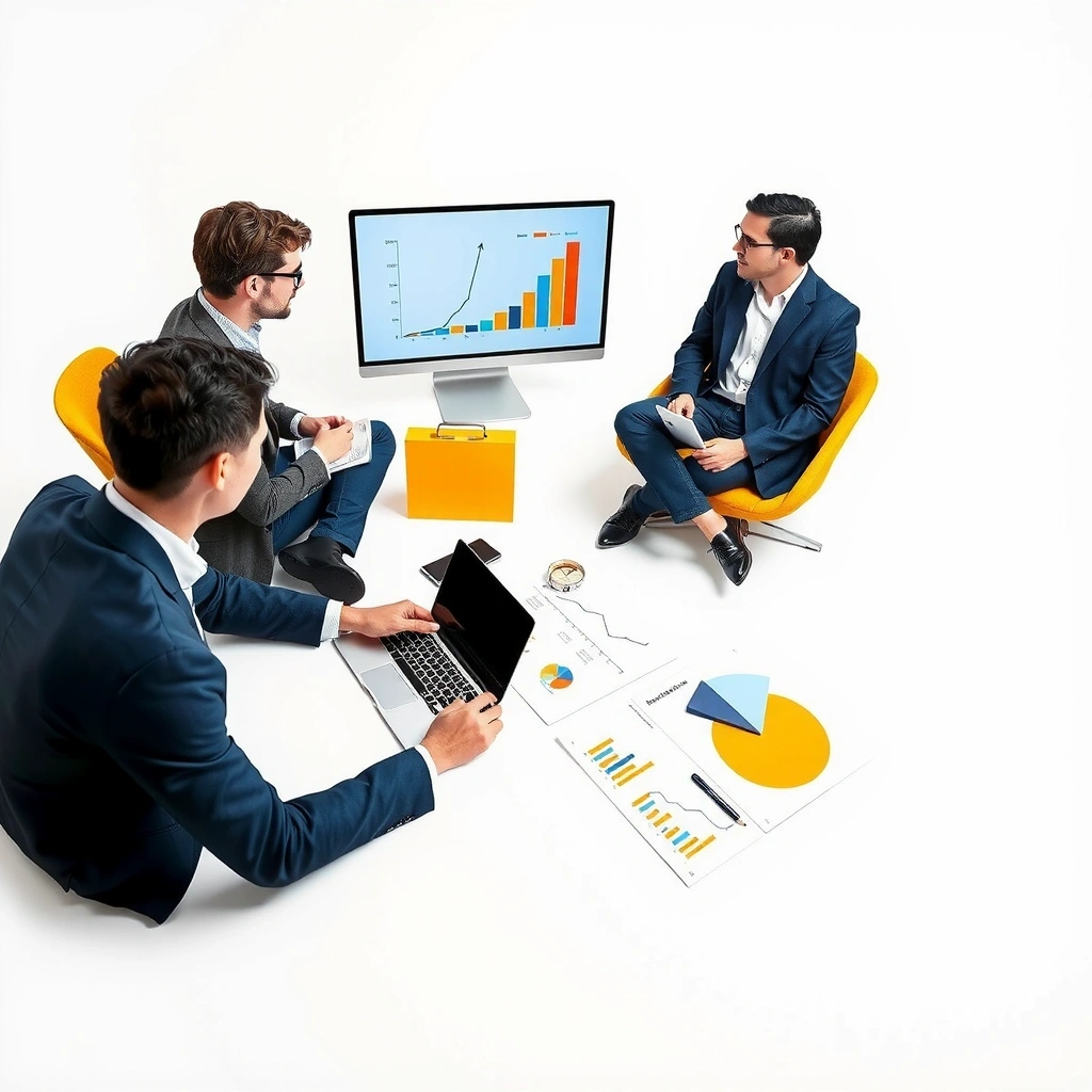 Professional marketing team collaboration